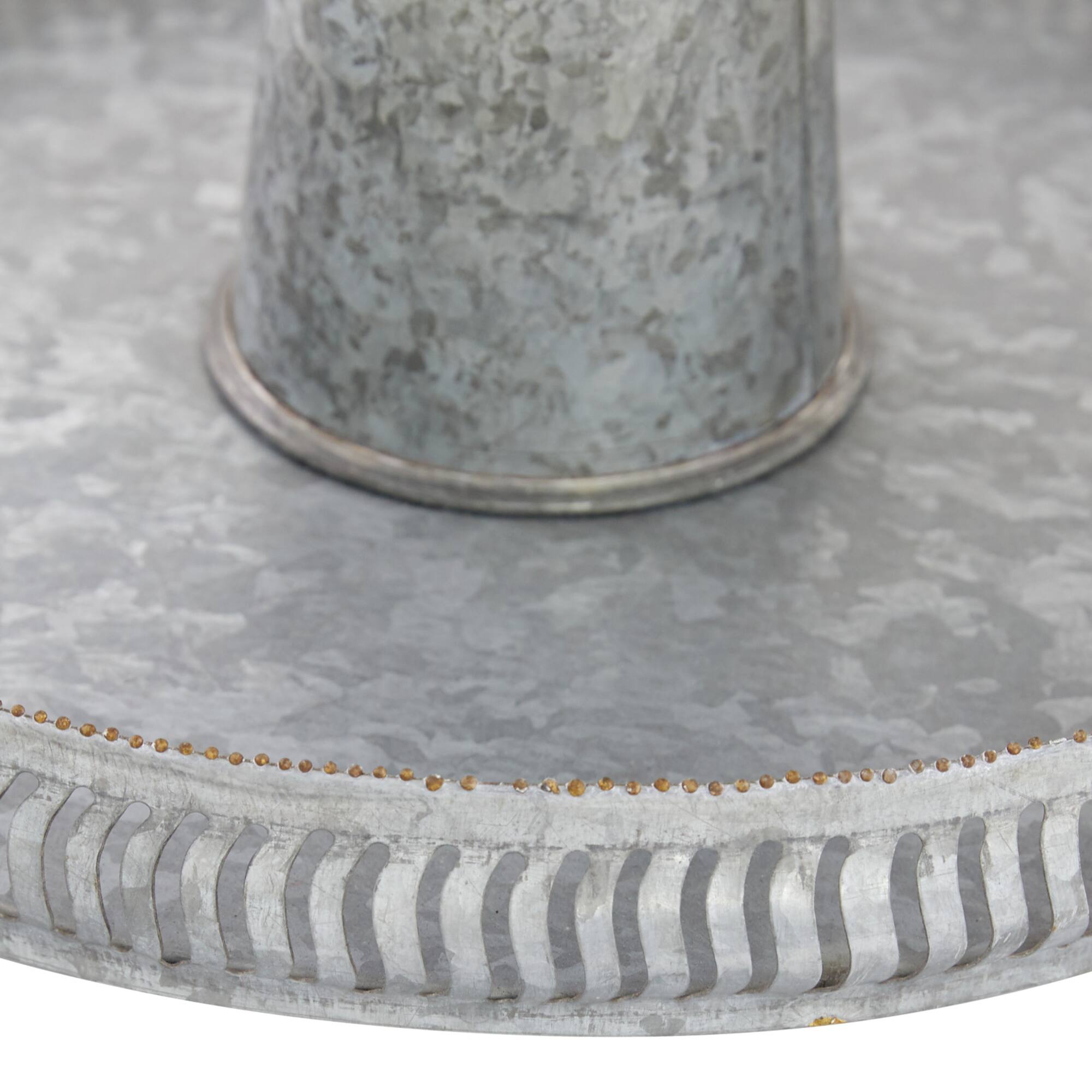 Silver Iron Farmhouse 2 Tier Tray Stand